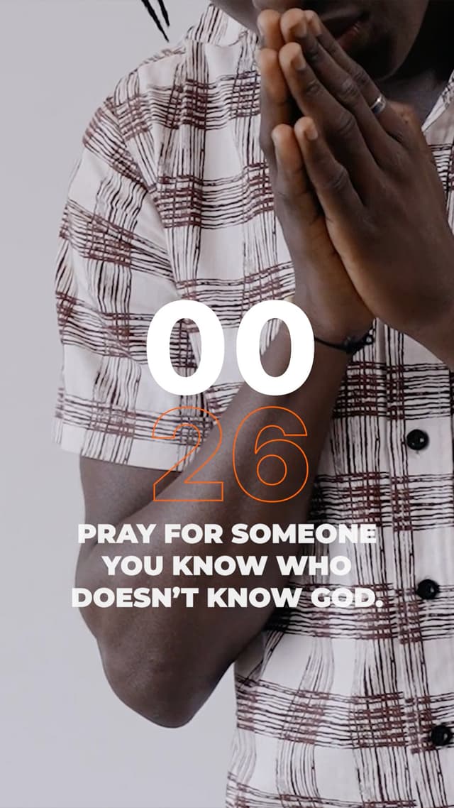 Pray for Someone Who Doesn't Know God Countdown