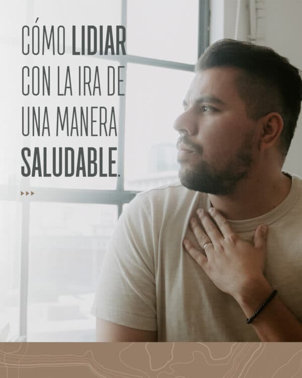 Cómo tratar con tu enojo de una forma saludable. 1) primero, date cuenta que está bien estar enojado. El sentimiento está bien, el problema es como lo manejamos. 2) no dejes que te lleve a pecar. En tu enojo, no peques. Efesios 4:23 3) pídele a Dios que examine tu corazón y muestre por qué estás enojado. Encuentra en mi cualquier cosa que no te agrade…Salmos 139:24. 4) Sal de ese enojo. Pero ahora dejad también vosotros todas estas cosas: ira, enojo, malicia, blasfemia….Colosenses 3:8