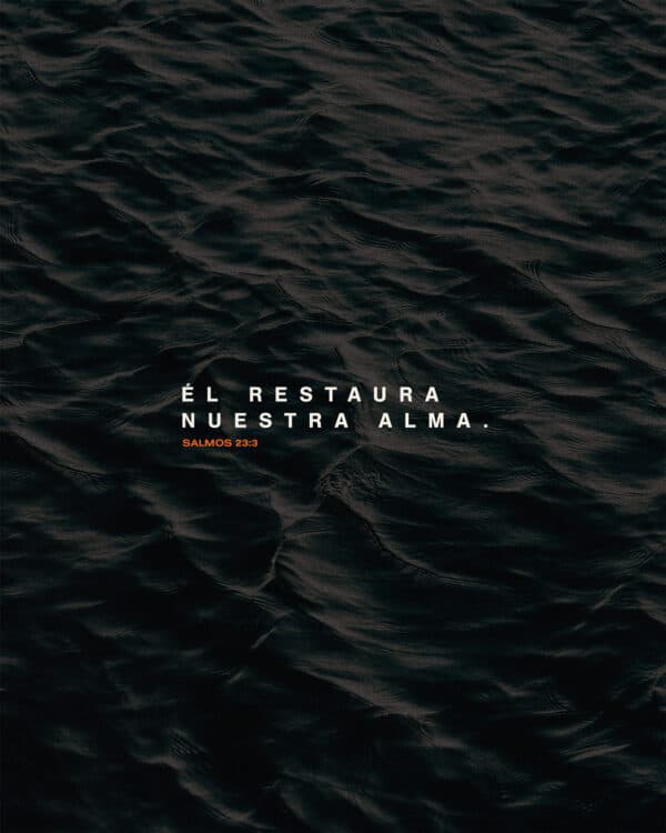 "Él restaura nuestra alma." - Salmos 23:3