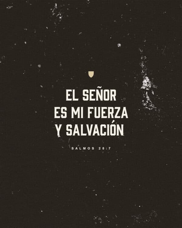 "El Señor es mi fuerza y salvación." - Salmos 28:7