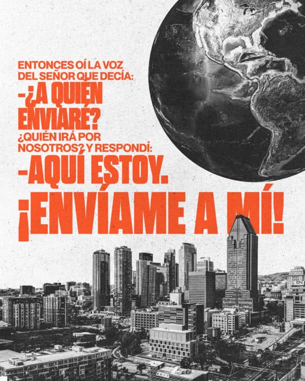 "Entonces oí la voz del Señor que decía: —¿A quién enviaré? ¿Quién irá por nosotros? Y respondí: —Aquí estoy. ¡Envíame a mí!” - Isaías 6:8