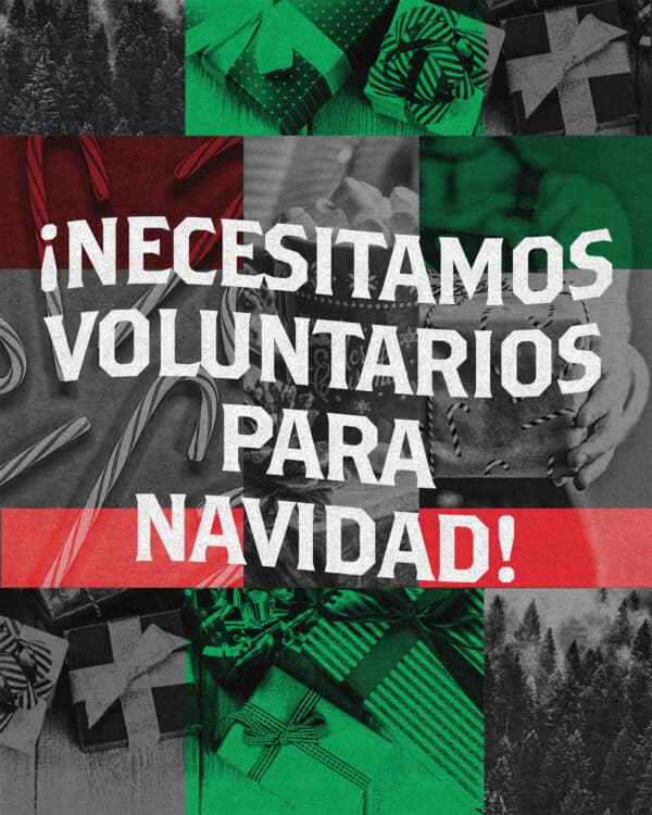 ¡Necesitamos voluntarios para Navidad!