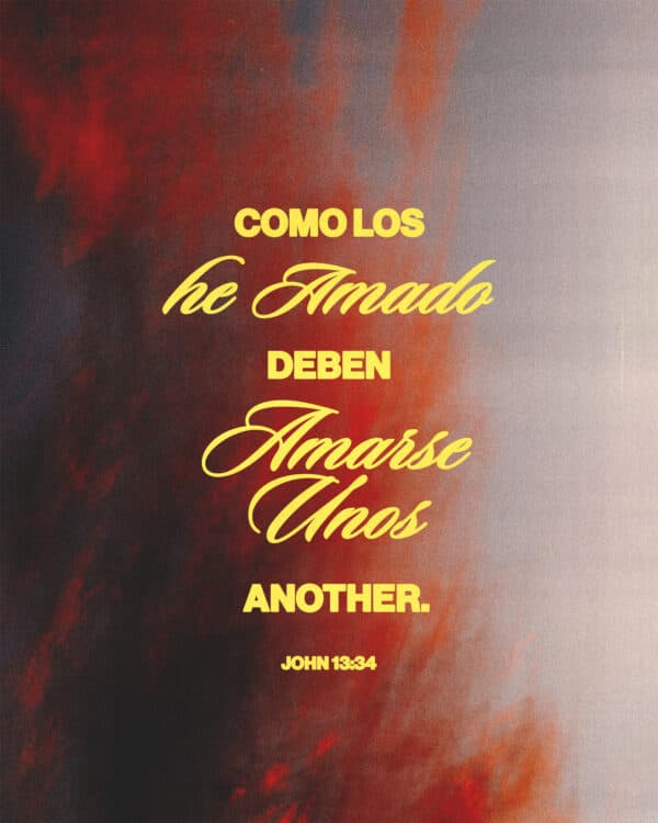 "Como los he amado, deben amarse unos a otros." - Juan 13:34