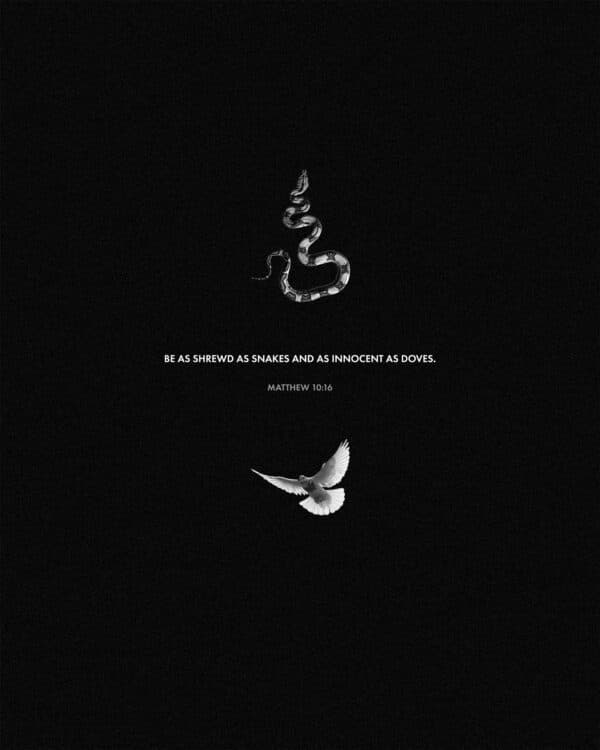 "Be as shrewd as snakes and as innocent as doves." - Matthew 10:16