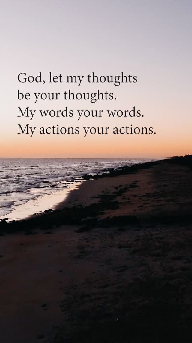 Prayer: Let My Thoughts Be Your Thoughts