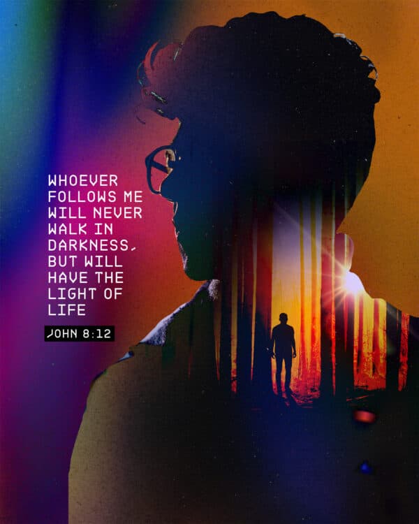 "Whoever follows me will never walk in darkness, but will have the light of life." - John 8:12