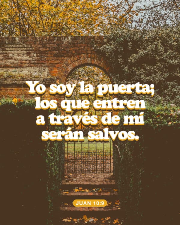 "Yo soy la puerta; los que entren a través de mí serán salvos." - Juan 10:9