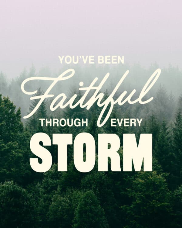 You've been faithful through every storm