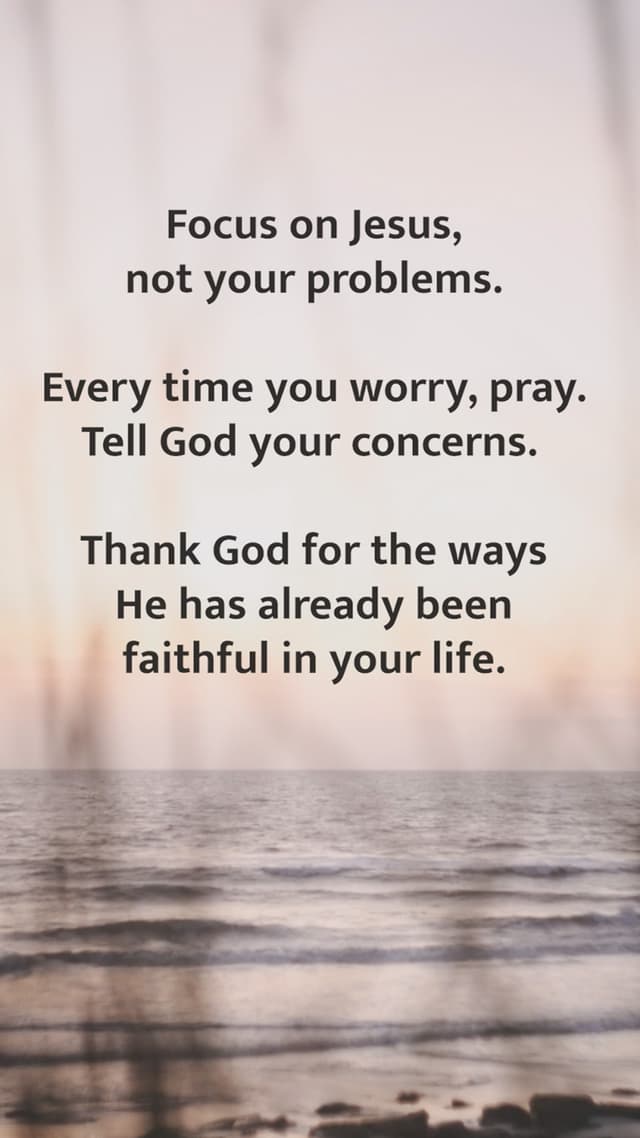 Focus on Jesus