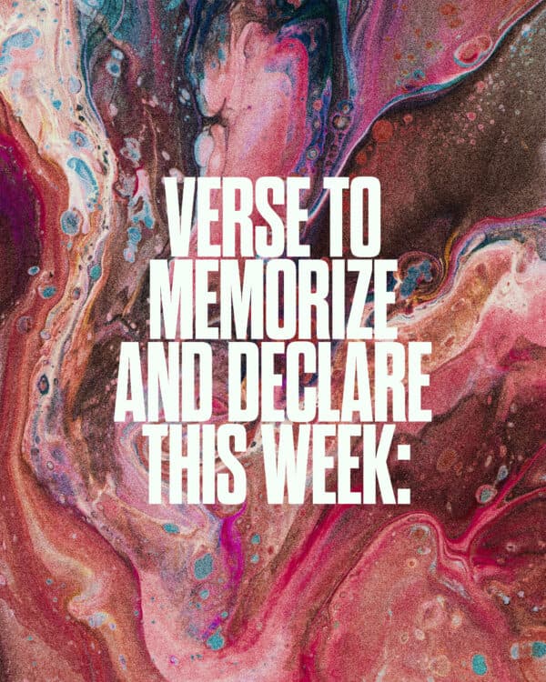Verse to memorize and declare this week: "Surely your goodness and unfailing love will pursue me all the days of my life," - Psalm 23:6