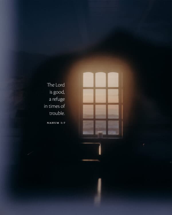 "The Lord is good, a refuge in times of trouble." - Nahum 1:7