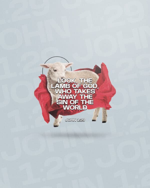 "Look, the Lamb of God, who takes away the sin of the world!" - John 1:29