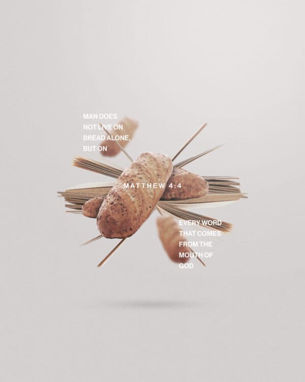 "Man does not live on bread alone, but on every word that comes from the mouth of God." - Matthew 4:4