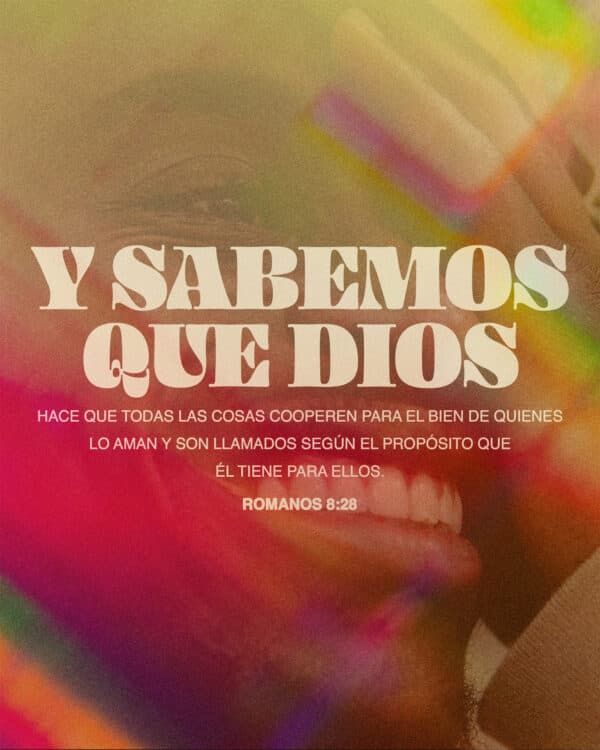 Y sabemos que Dios hace que todas las cosas cooperen para el bien de quienes lo aman y son llamados según el propósito que Él tiene para ellos. - Romanos 8:28