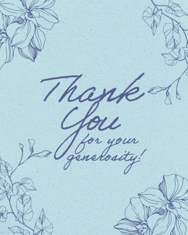 Thank you for your generosity!