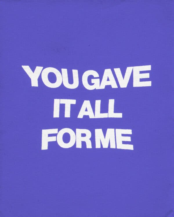 You gave it all for me