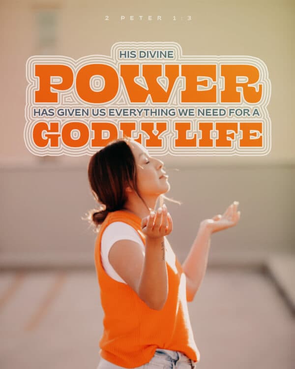 His divine power has given us everything we need for a godly life. - 2 Peter 1:3