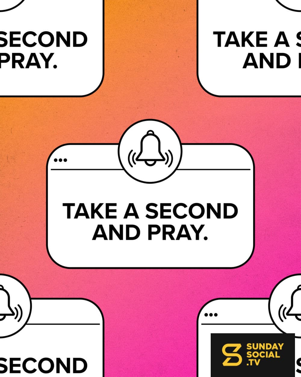 Take a second and pray.