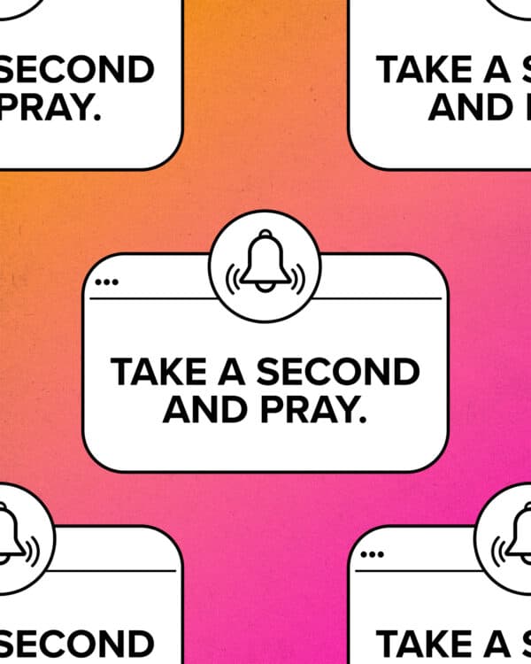 Take a second and pray.
