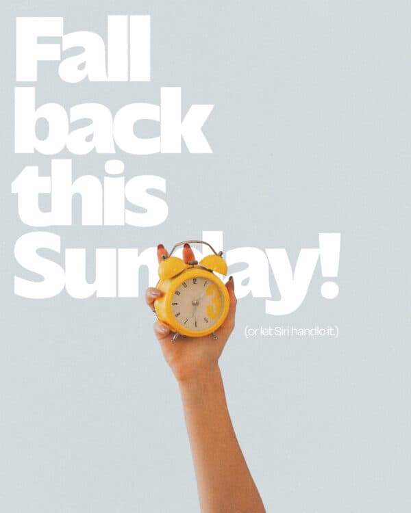 Fall back this Sunday!