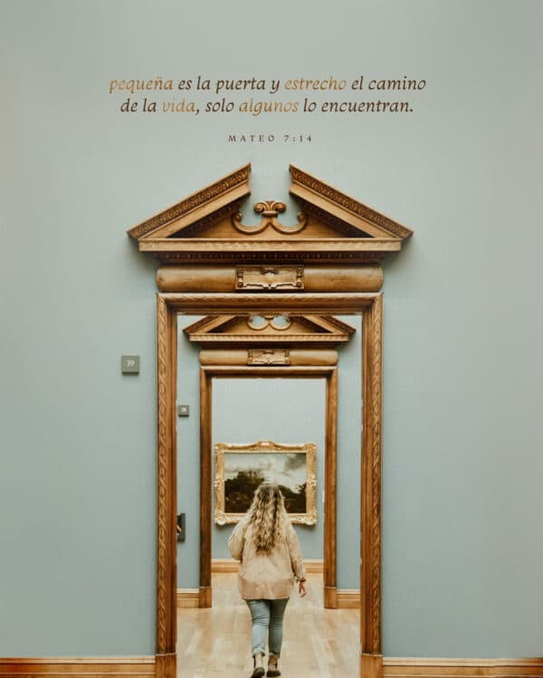 Pequeña es la puerta y estrecho el camino de la vida, solo algunos lo encuentran. - Mateo 7:14