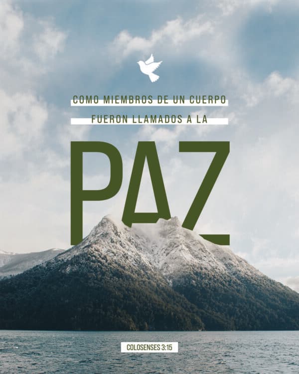 Como miembros de un cuerpo fueron llamados a la paz. - Colosenses 3:15