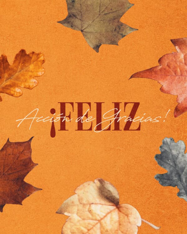 ¡Feliz Acción de Gracias!
