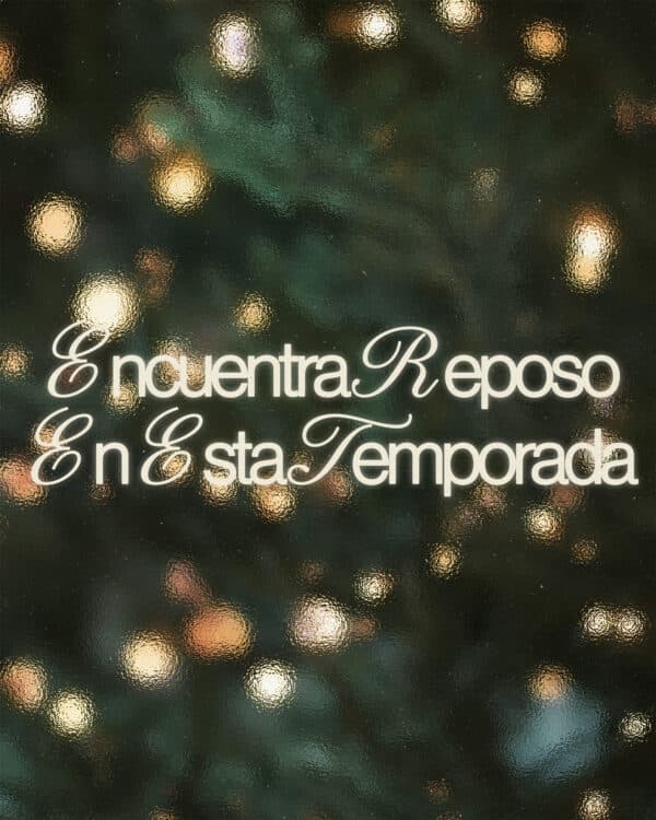 Encuentra reposo en esta temporada