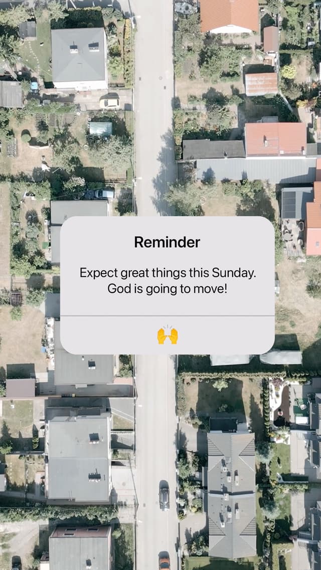 Reminder: Expect Great Things