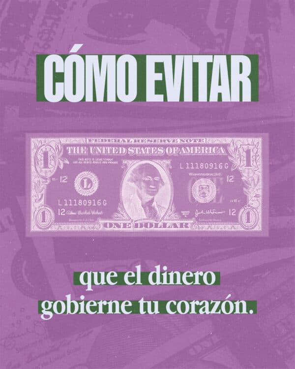 Cómo evitar que el dinero gobierne tu corazón. 1) Sé generoso. Dar a los demás alivia el poder del dinero sobre Ti. 2) Dale gracias a Dios por el dinero que tienes. 3) Confía en Dios cuando estás en negativo.