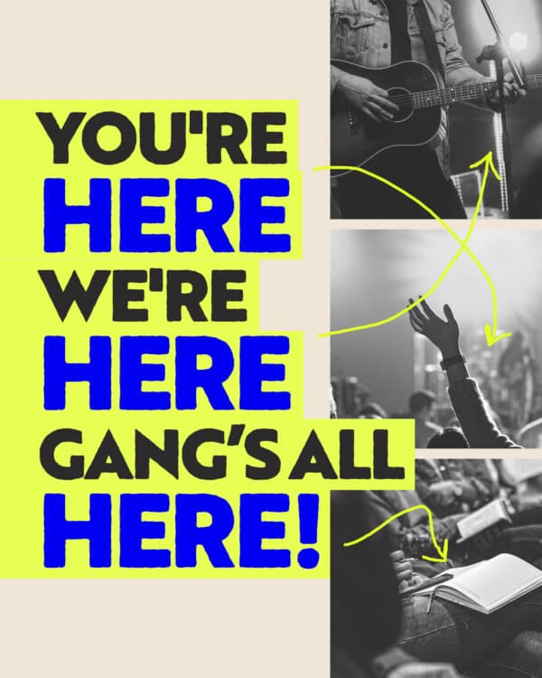You're here! We're here! Gang's all here!