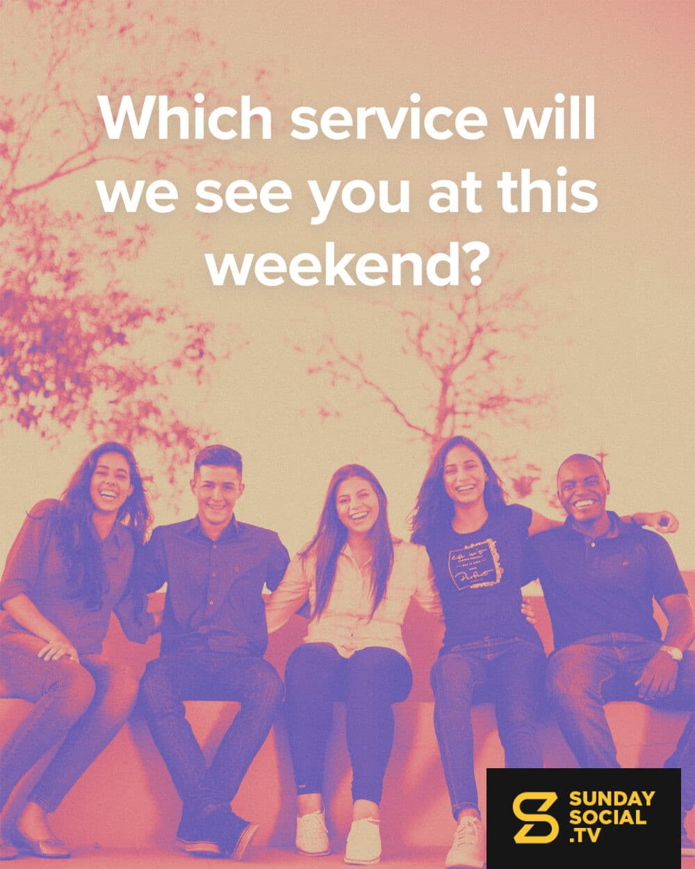 Which service will we see you at this weekend?