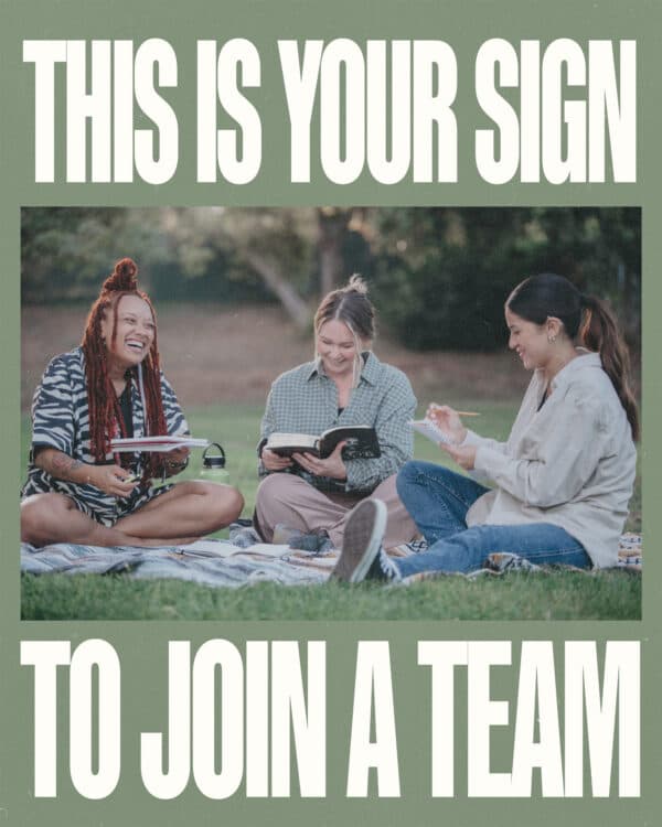 This is your sign to join a team
