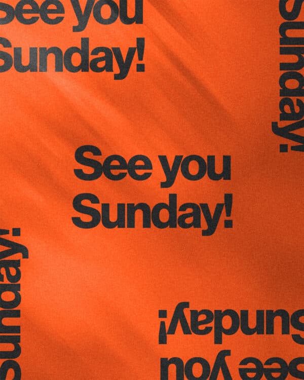 See you Sunday!