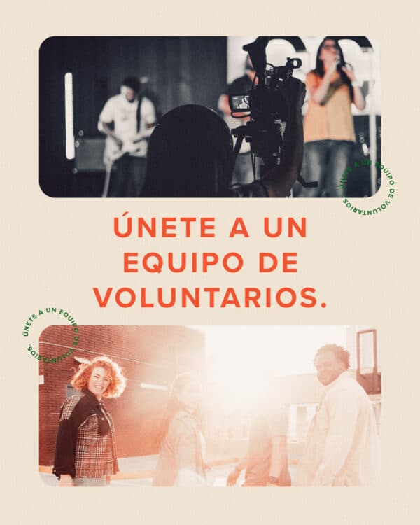 Únete a un equipo de voluntarios.