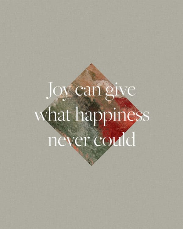Joy can give what happiness never could