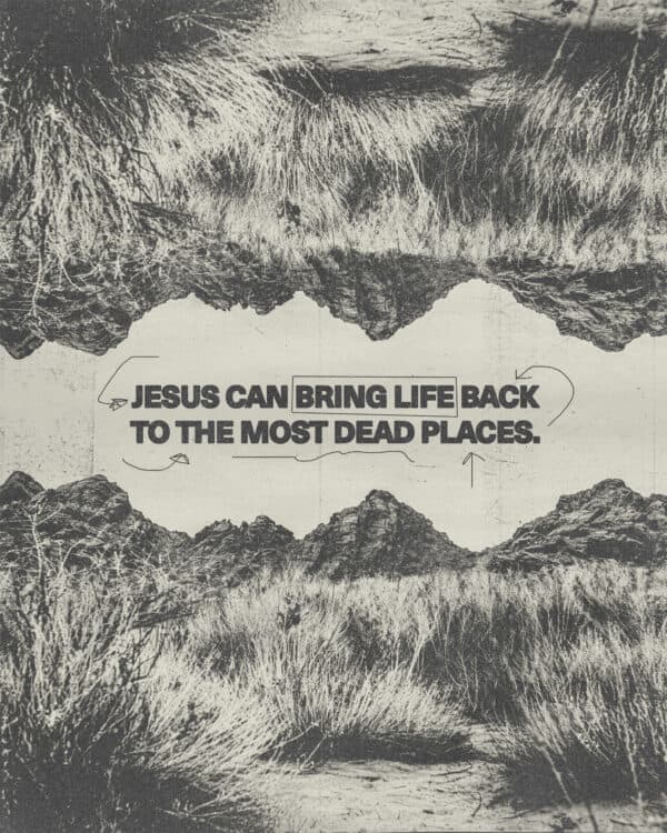 Jesus can bring life back to the most dead places.