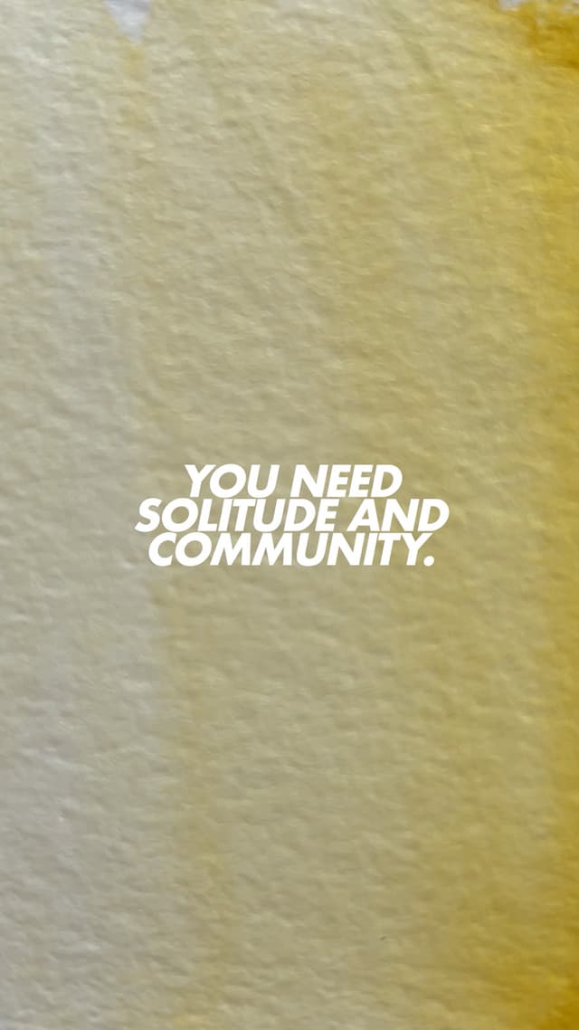 Solitude and Community