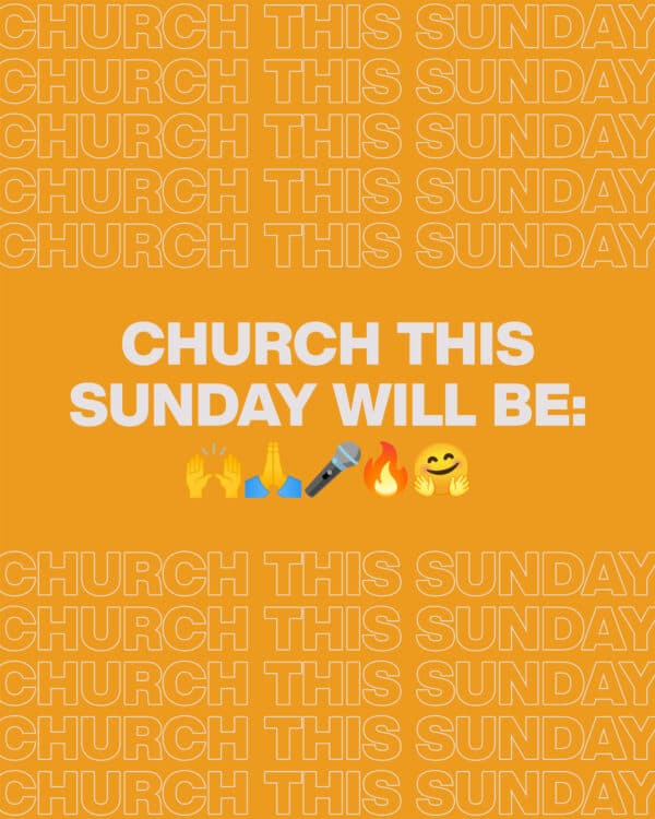 Church this Sunday will be: ?????