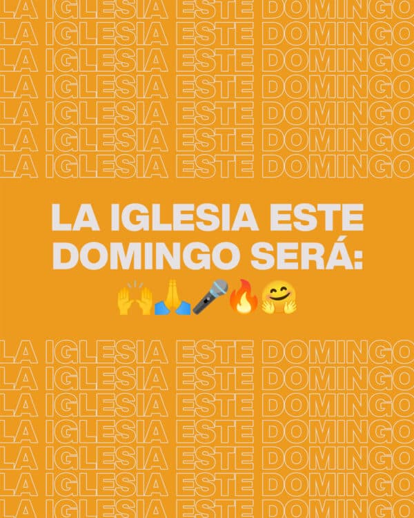 La Iglesia este domingo será: ?????