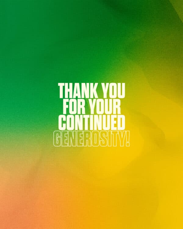 Thank you for your continued generosity!