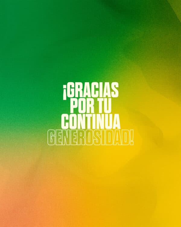 ¡Gracias por tu continua generosidad!