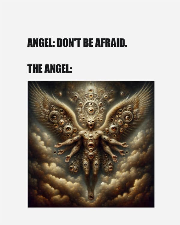 Angel: Don't be afraid. The angel: