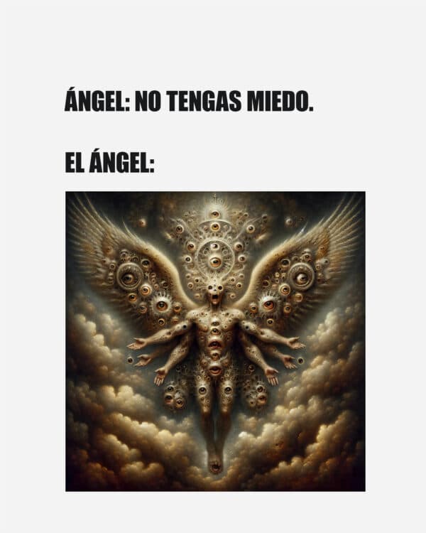 Ángel: No tengas miedo. El ángel: