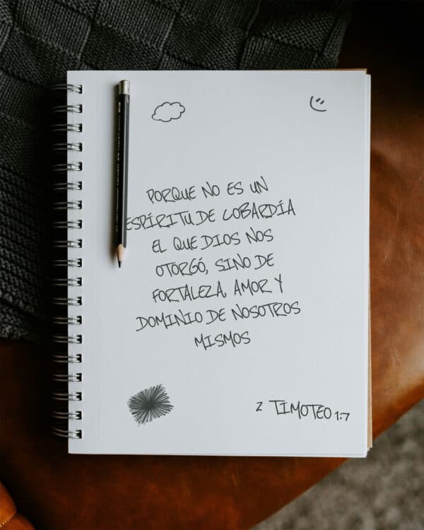 Porque no es un espíritu de cobardía el que Dios nos otorgó, sino de fortaleza, amor y dominio de nosotros mismos. 2 TIMOTEO‬ ‭1‬:‭7‬ ‭