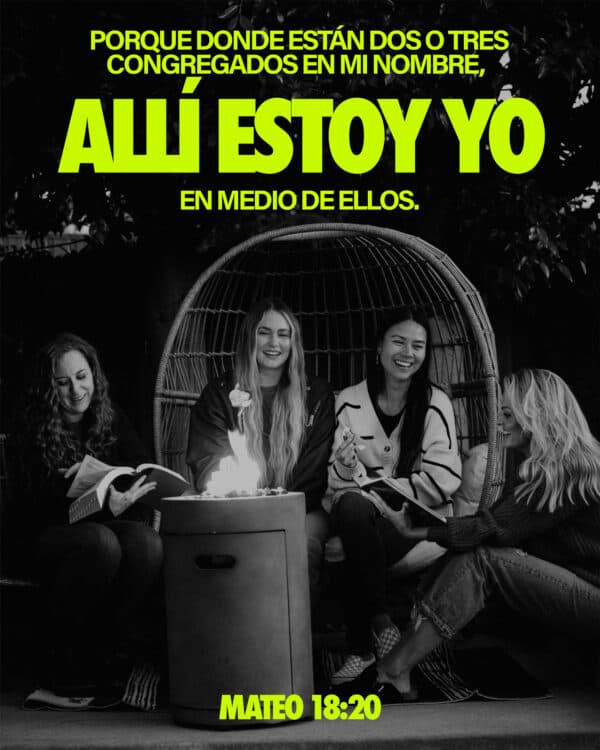 Porque donde están dos o tres congregados en mi nombre, allí estoy yo en medio de ellos. - Mateo 18:20