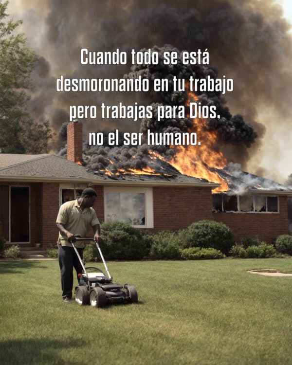 Cuando todo se está desmoronando en tu trabajo pero trabajas para Dios, no el ser humano.