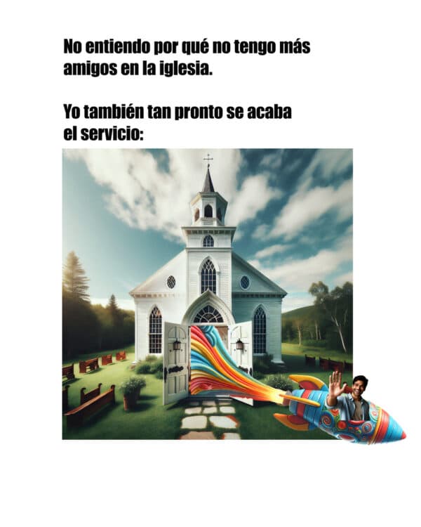 No entiendo por qué no tengo más amigos en la iglesia. Yo también tan pronto se acaba el servicio: