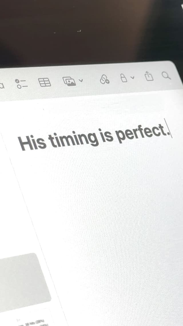 God's Timing Is Perfect