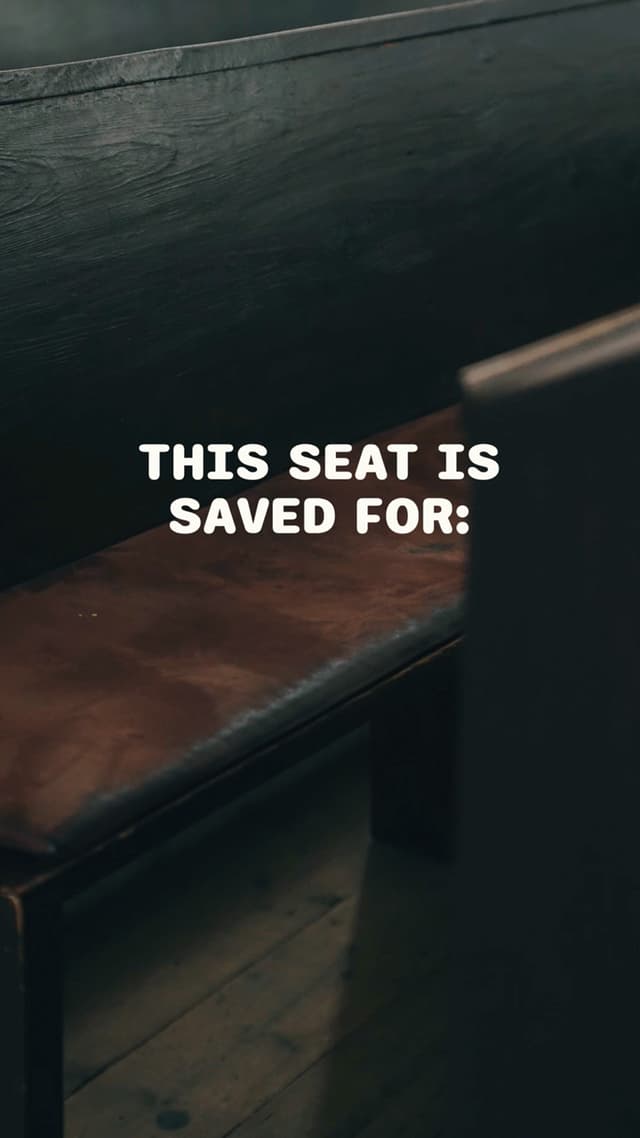 This Seat Is Saved For: